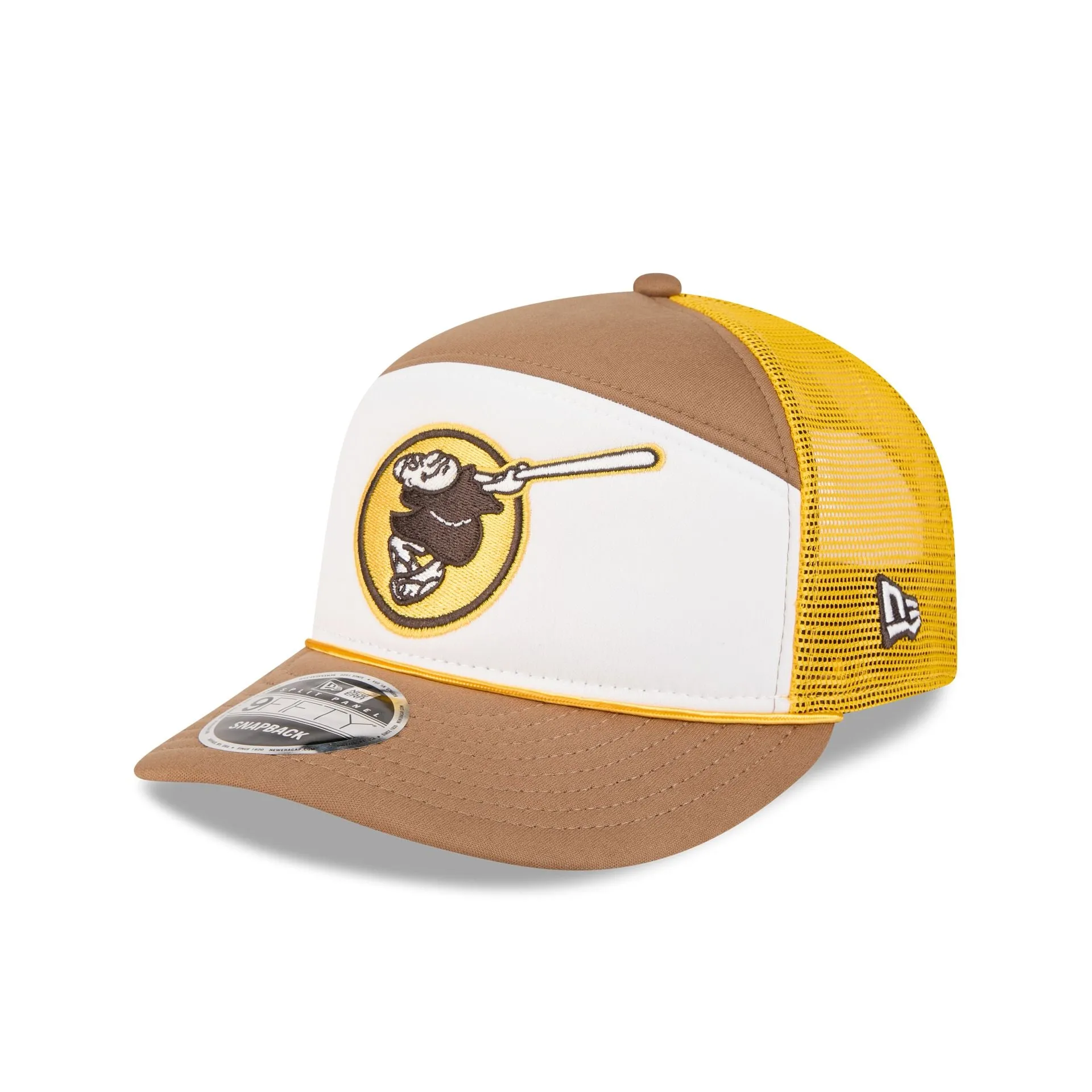 San Diego Padres Blocked Split Panel 9FIFTY Trucker Hat sold by New Era