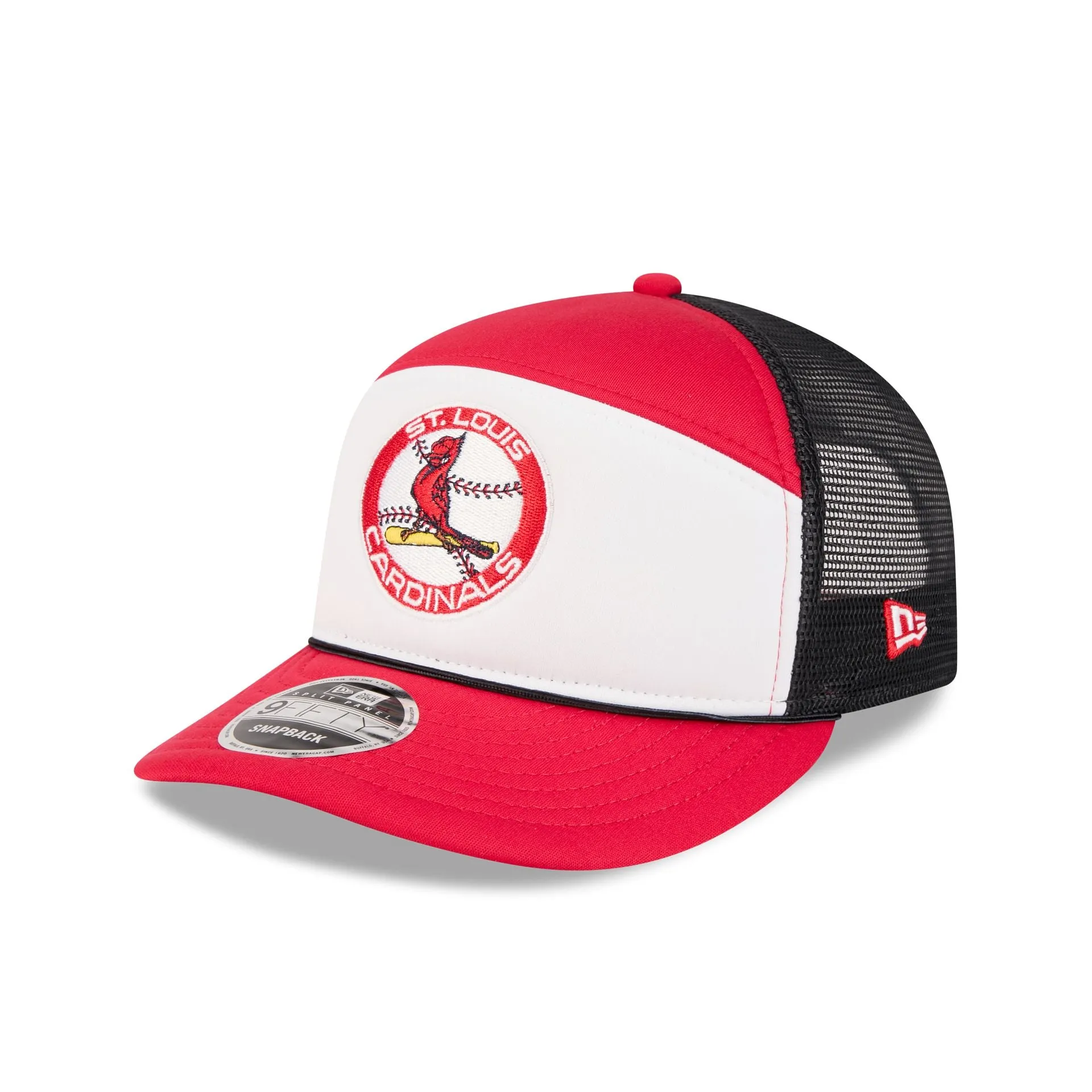 St. Louis Cardinals Blocked Split Panel 9FIFTY Trucker Hat sold by New Era