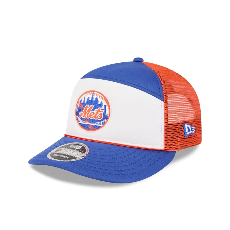 New York Mets Blocked Split Panel 9FIFTY Trucker Hat made by New Era
