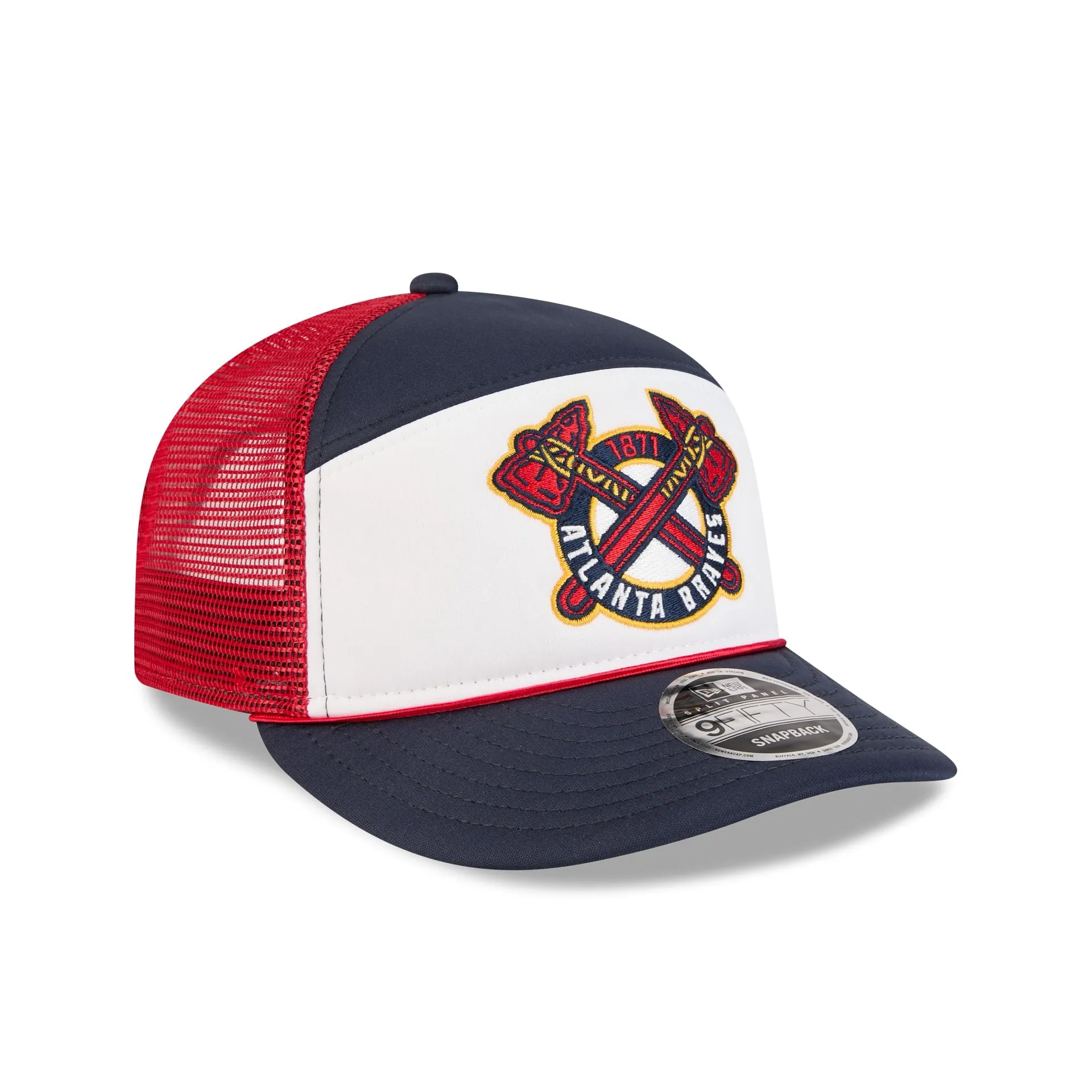 Atlanta Braves Blocked Split Panel 9FIFTY Trucker Hat sold by New Era product image thumbnail 3