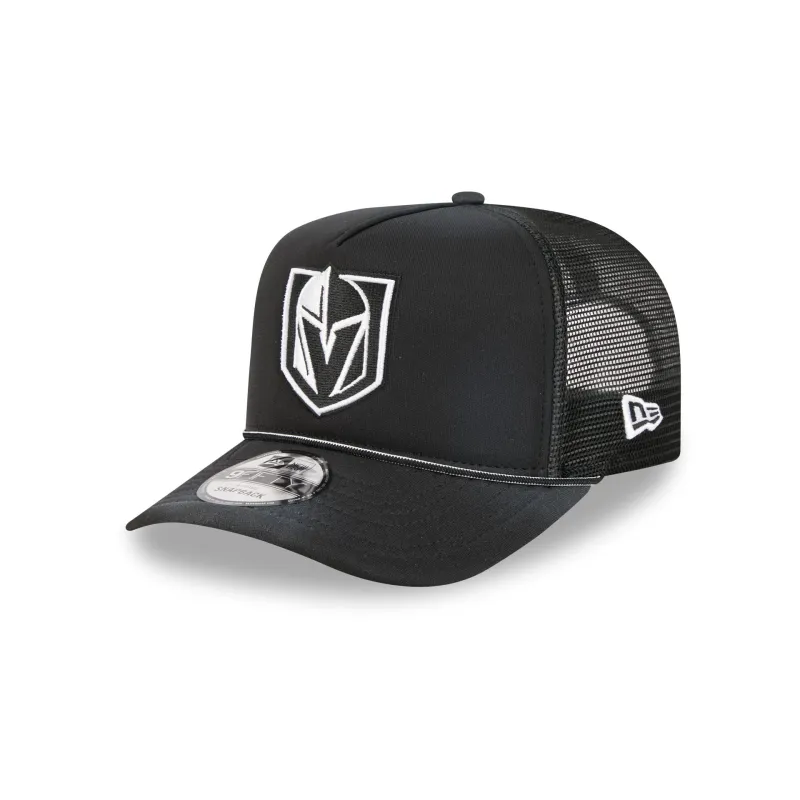 Vegas Golden Knights Washed Black 9FIFTY A-Frame Trucker Hat sold by New Era