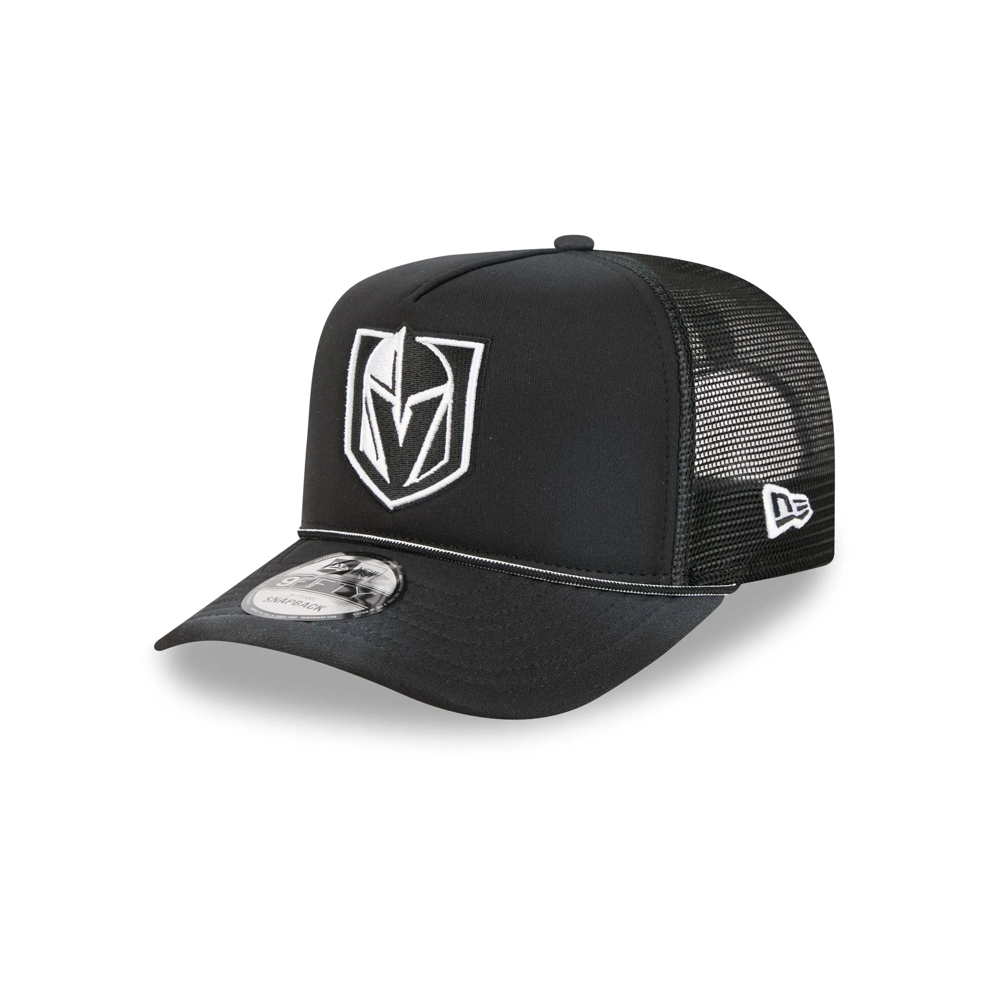 Vegas Golden Knights Washed Black 9FIFTY A-Frame Trucker Hat sold by New Era