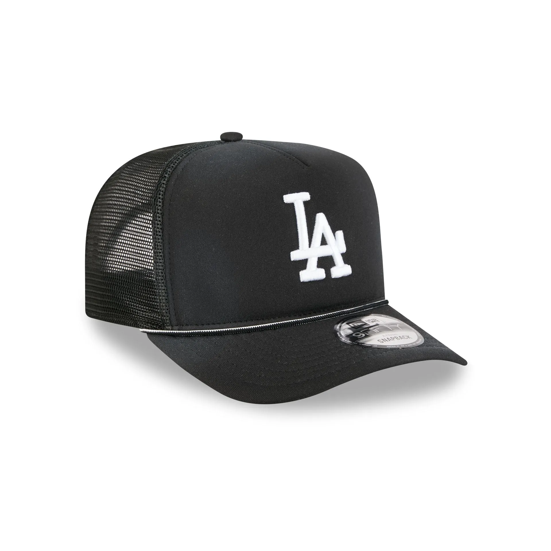 Los Angeles Dodgers Washed Black 9FIFTY A-Frame Trucker Hat sold by New Era product image thumbnail 3