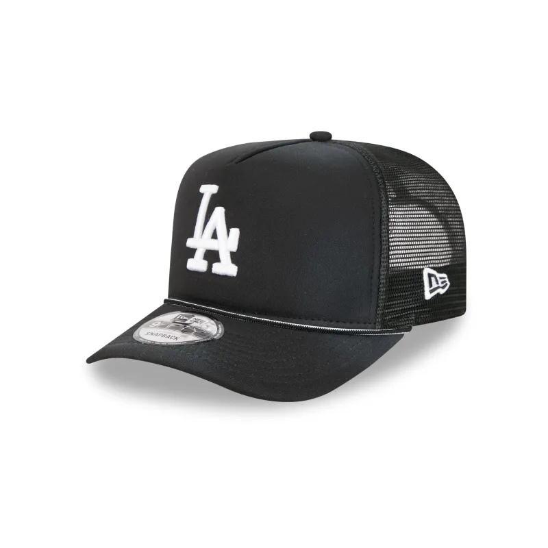 Los Angeles Dodgers Washed Black 9FIFTY A-Frame Trucker Hat sold by New Era