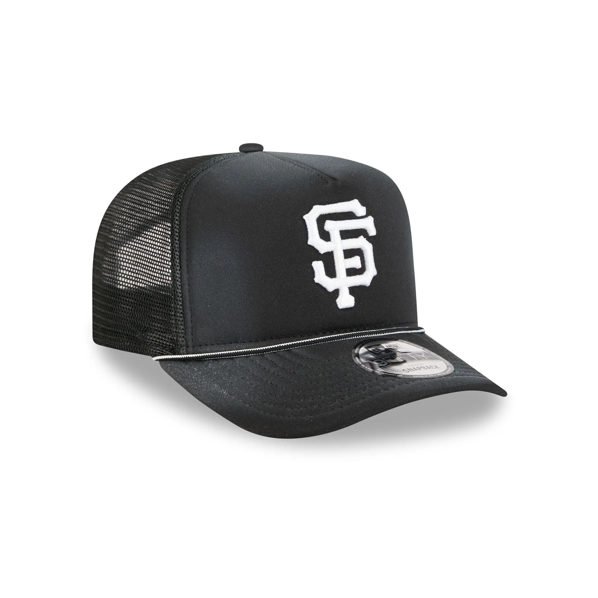 San Francisco Giants Washed Black 9FIFTY A-Frame Trucker Hat sold by New Era product image thumbnail 3