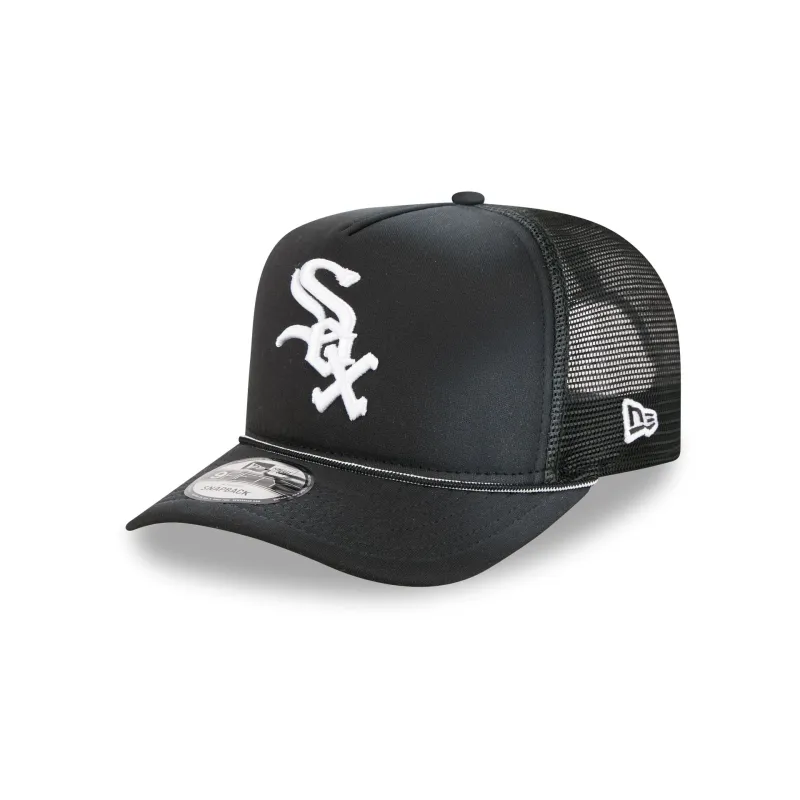 Chicago White Sox Washed Black 9FIFTY A-Frame Trucker Hat sold by New Era