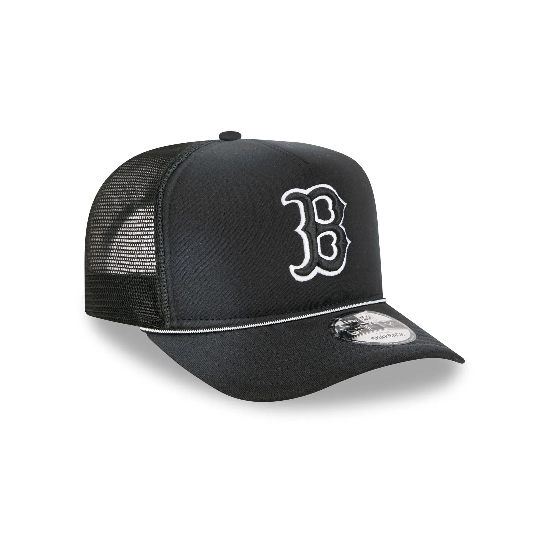 Boston Red Sox Washed Black 9FIFTY A-Frame Trucker Hat sold by New Era product image thumbnail 3