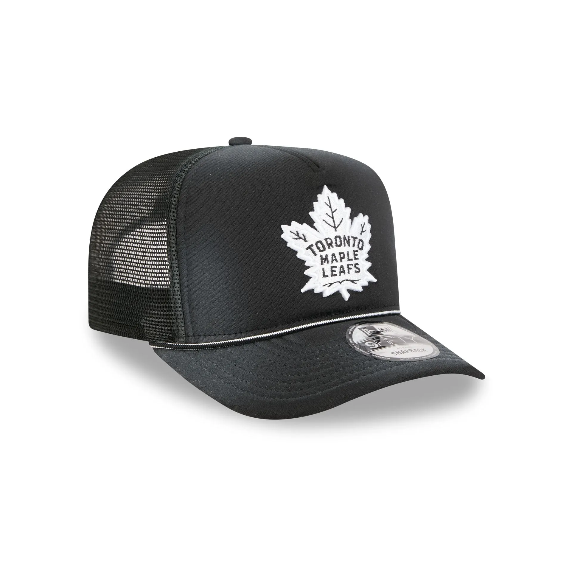 Toronto Maple Leafs Washed Black 9FIFTY A-Frame Trucker Hat sold by New Era product image thumbnail 3