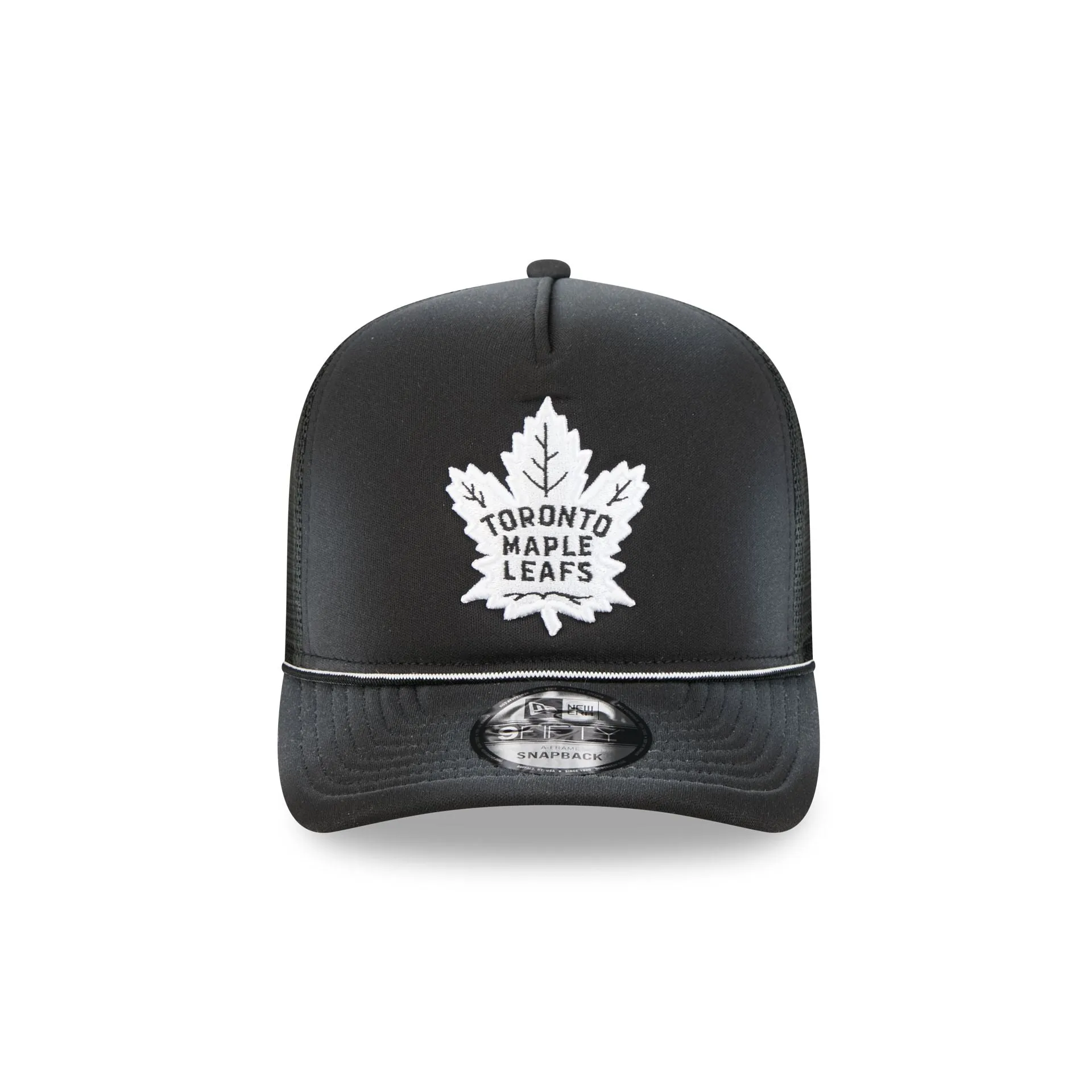 Toronto Maple Leafs Washed Black 9FIFTY A-Frame Trucker Hat sold by New Era product image thumbnail 2