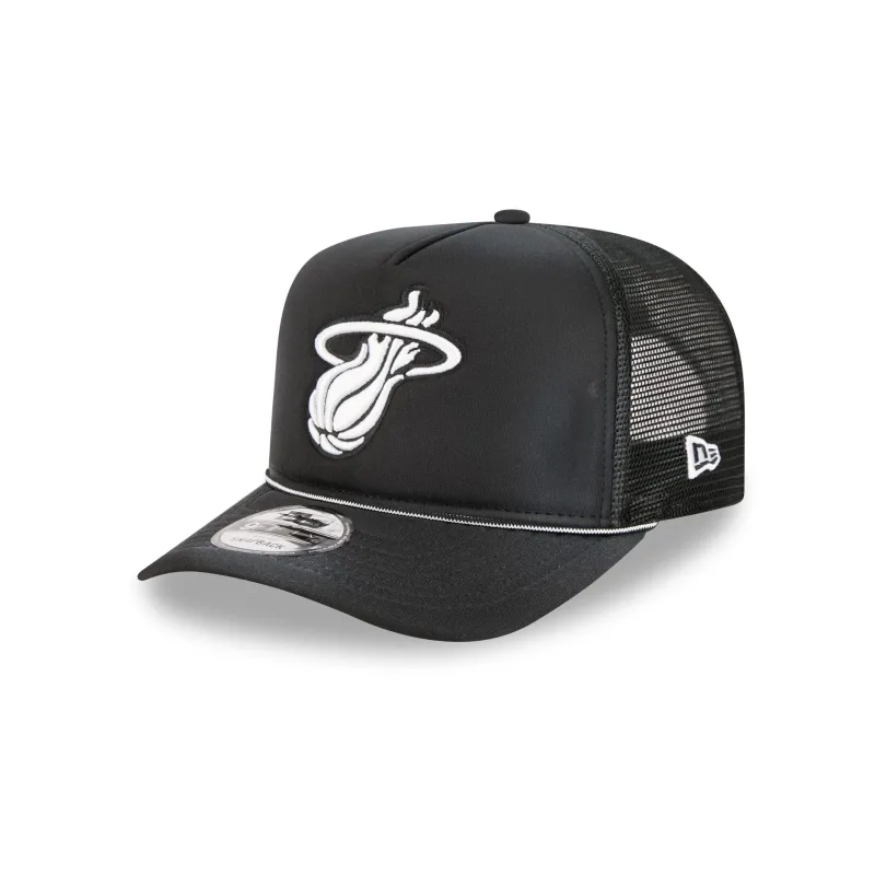 Miami Heat Washed Black 9FIFTY A-Frame Trucker Hat sold by New Era