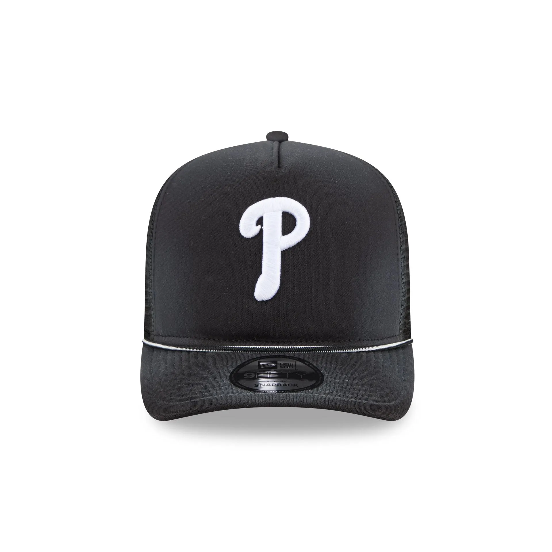 Philadelphia Phillies Washed Black 9FIFTY A-Frame Trucker Hat sold by New Era product image thumbnail 2