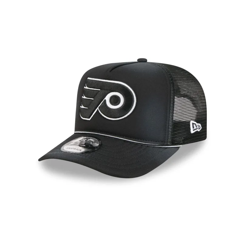 Philadelphia Flyers Washed Black 9FIFTY A-Frame Trucker Hat sold by New Era