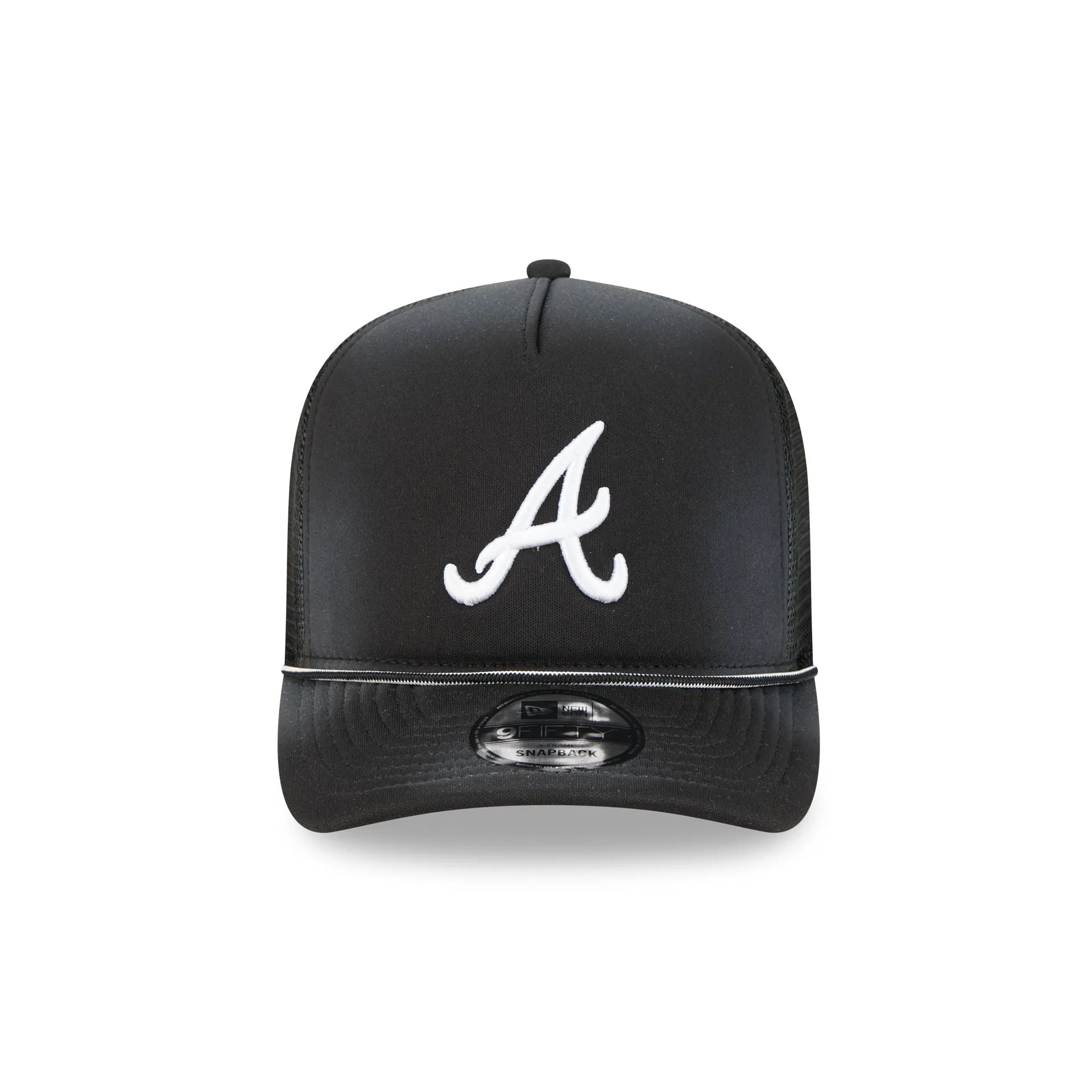 Atlanta Braves Washed Black 9FIFTY A-Frame Trucker Hat sold by New Era product image thumbnail 2