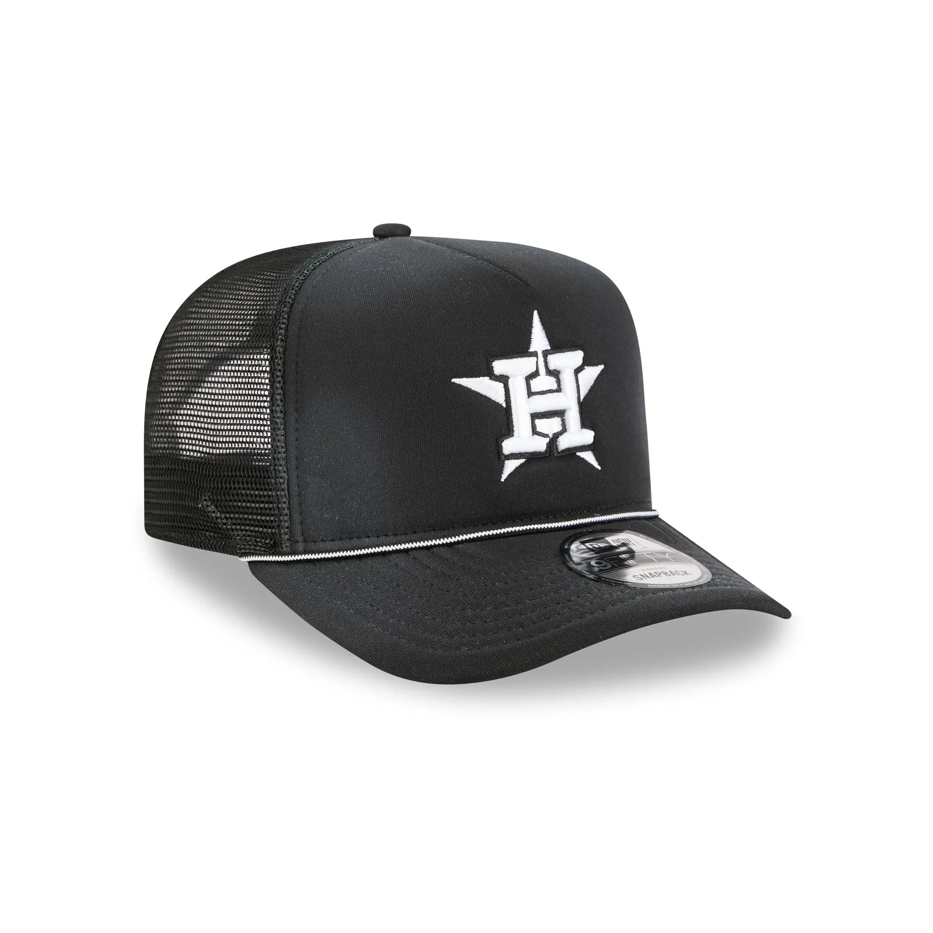 Houston Astros Washed Black 9FIFTY A-Frame Trucker Hat sold by New Era product image thumbnail 3