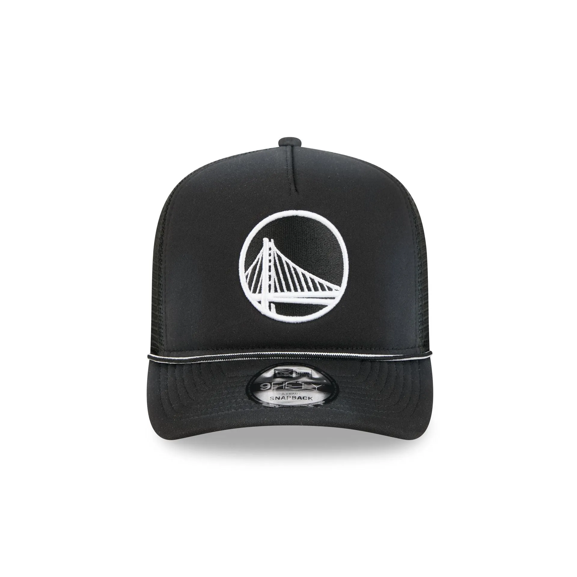 Golden State Warriors Washed Black 9FIFTY A-Frame Trucker Hat sold by New Era product image thumbnail 2