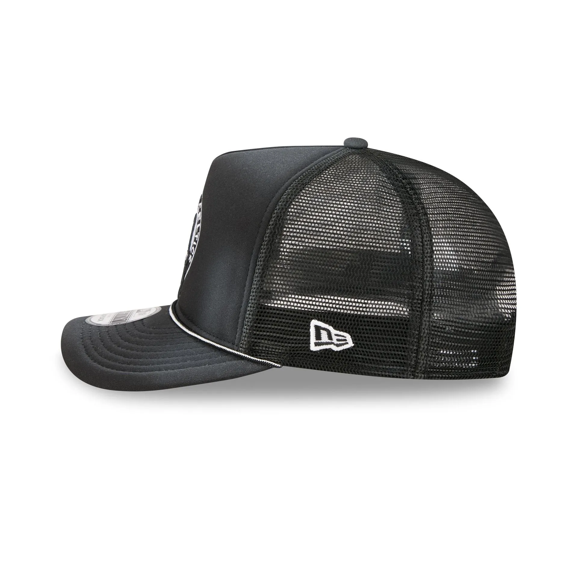 Boston Celtics Washed Black 9FIFTY A-Frame Trucker Hat sold by New Era product image thumbnail 4