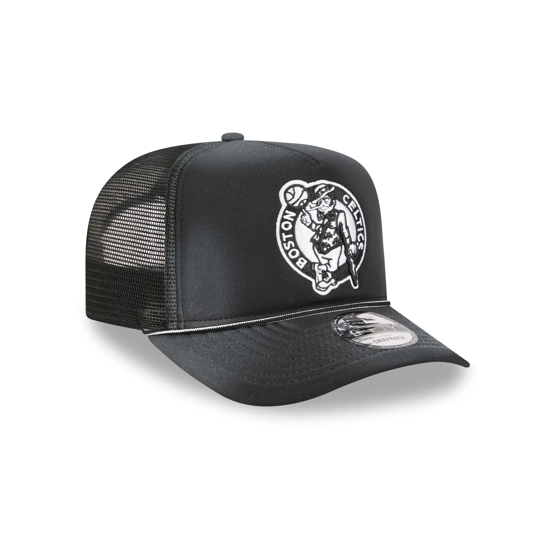 Boston Celtics Washed Black 9FIFTY A-Frame Trucker Hat sold by New Era product image thumbnail 3