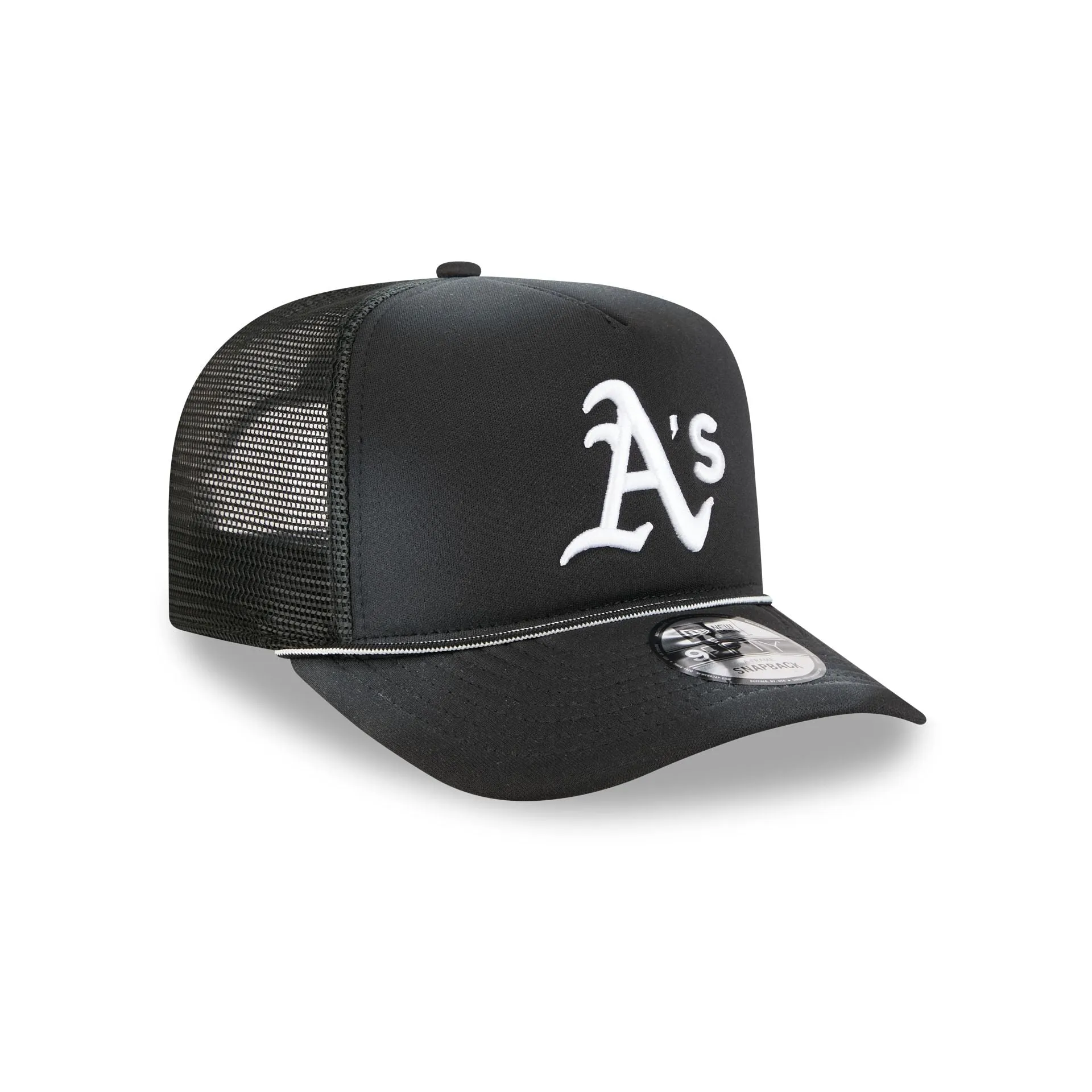 Athletics Washed Black 9FIFTY A-Frame Trucker Hat sold by New Era product image thumbnail 3