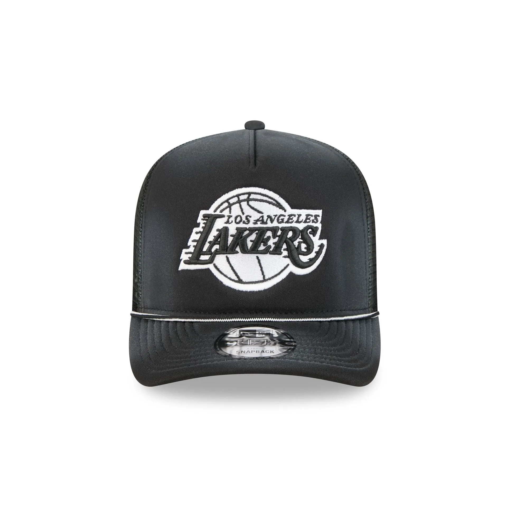 Los Angeles Lakers Washed Black 9FIFTY A-Frame Trucker Hat sold by New Era product image thumbnail 2