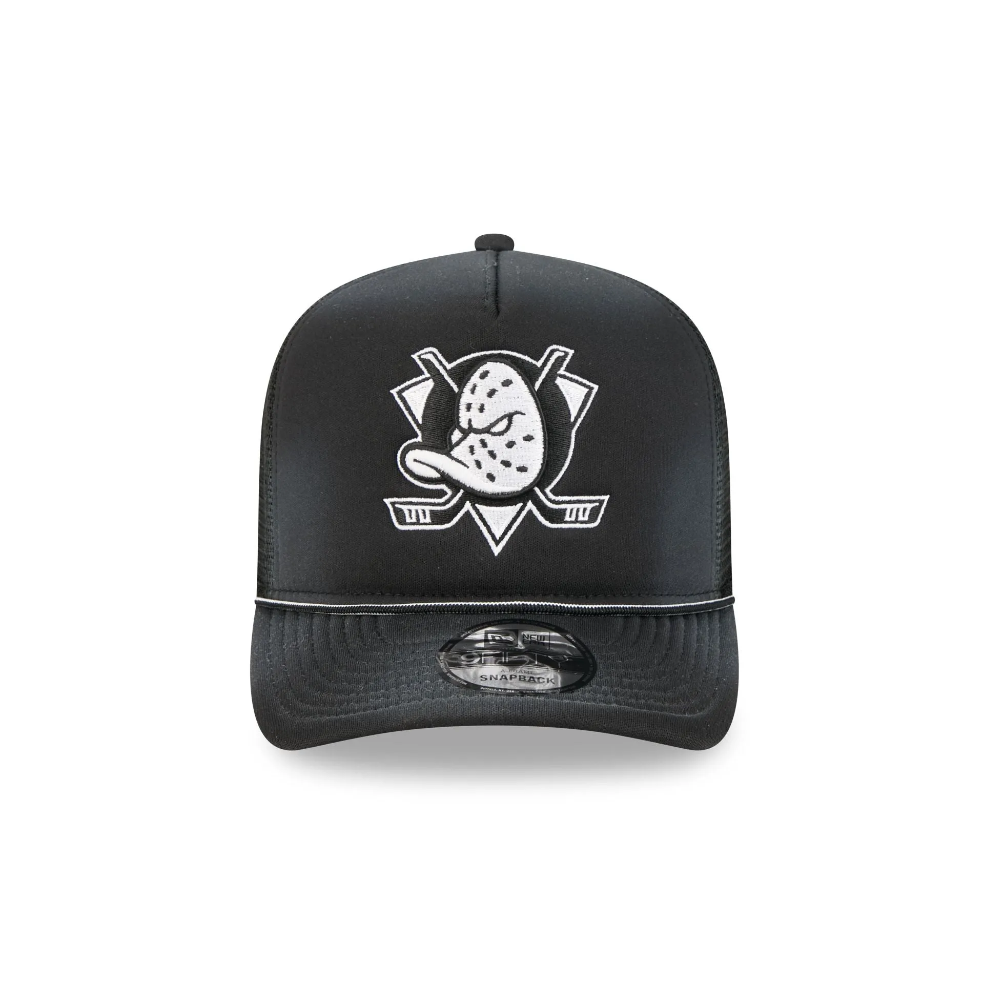 Anaheim Ducks Washed Black 9FIFTY A-Frame Trucker Hat sold by New Era product image thumbnail 2