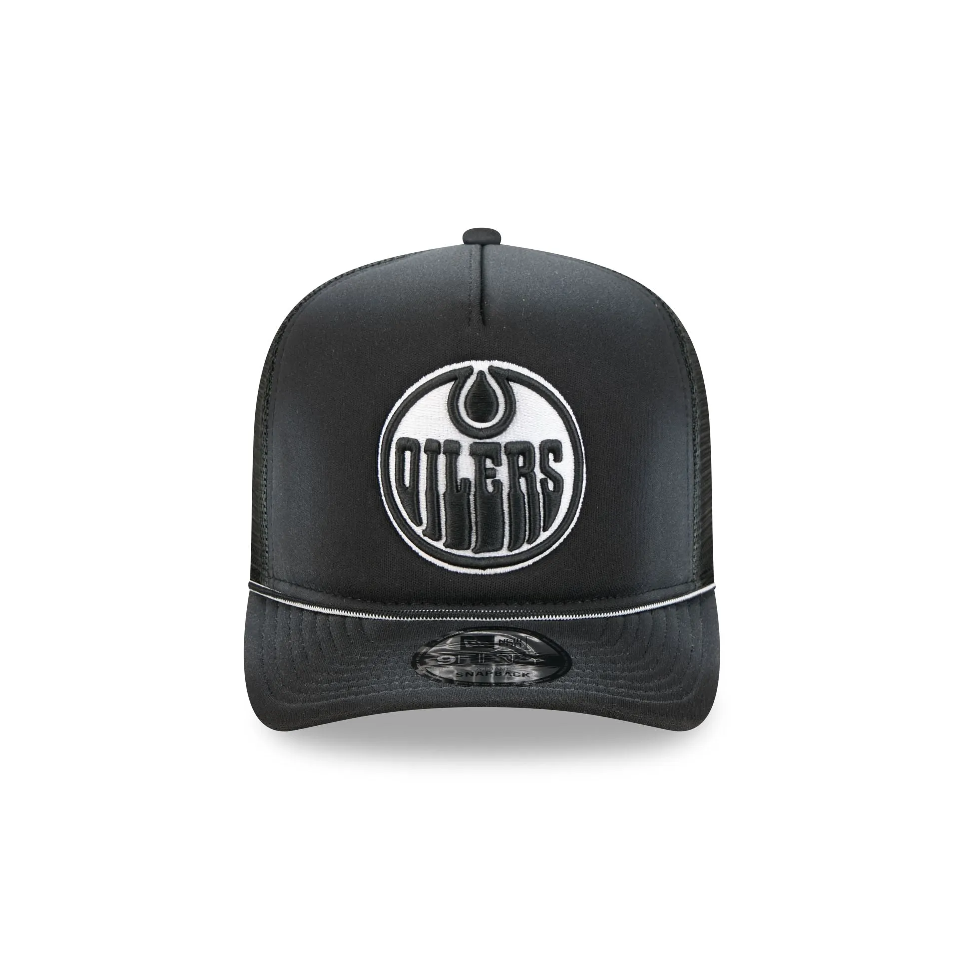 Edmonton Oilers Washed Black 9FIFTY A-Frame Trucker Hat sold by New Era product image thumbnail 2