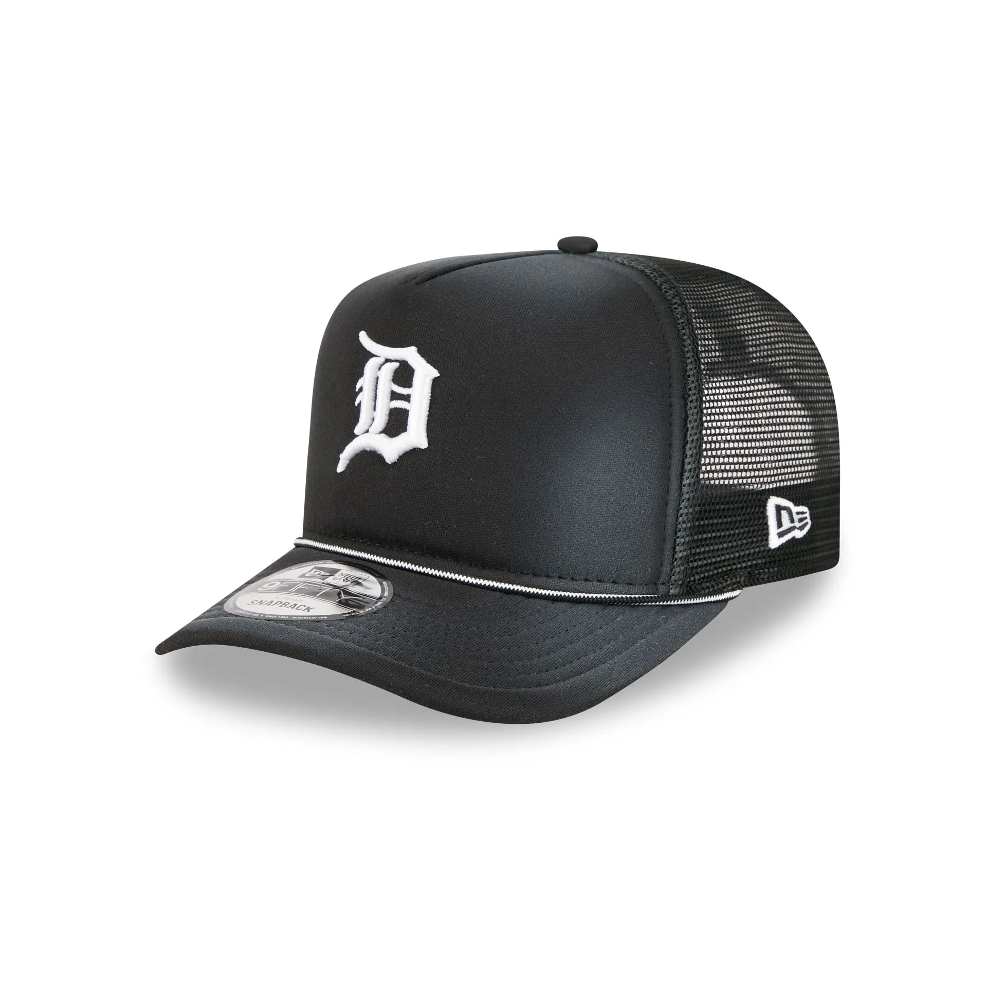 Detroit Tigers Washed Black 9FIFTY A-Frame Trucker Hat sold by New Era