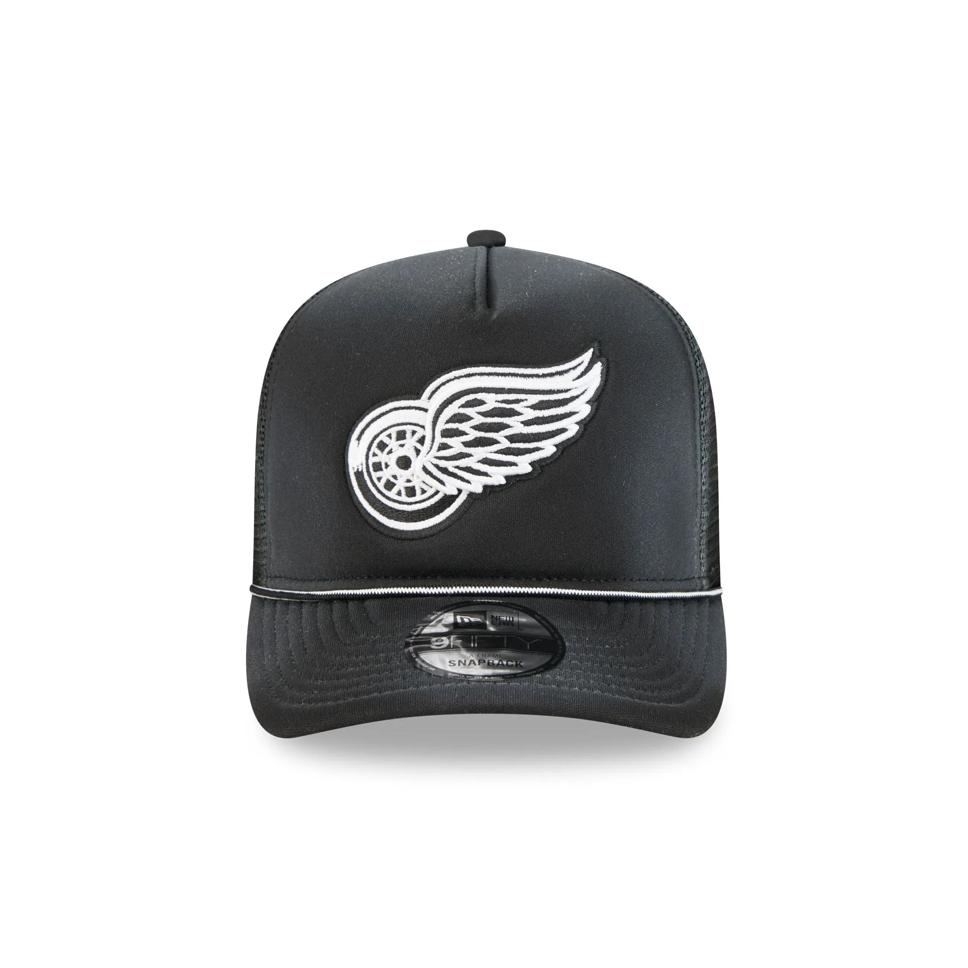 Detroit Red Wings Washed Black 9FIFTY A-Frame Trucker Hat sold by New Era product image thumbnail 2