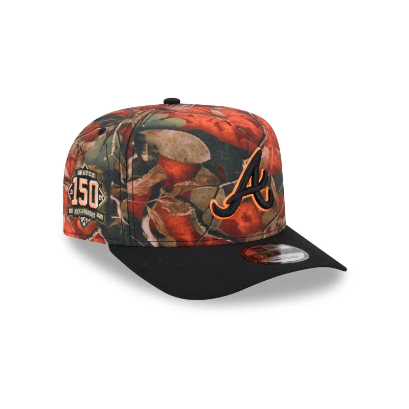 Atlanta Braves Amber Leaves 9FIFTY A-Frame Snapback Hat made by New Era