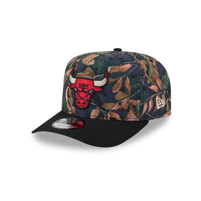 Chicago Bulls Leaves 9FIFTY A-Frame Snapback Hat made by New Era