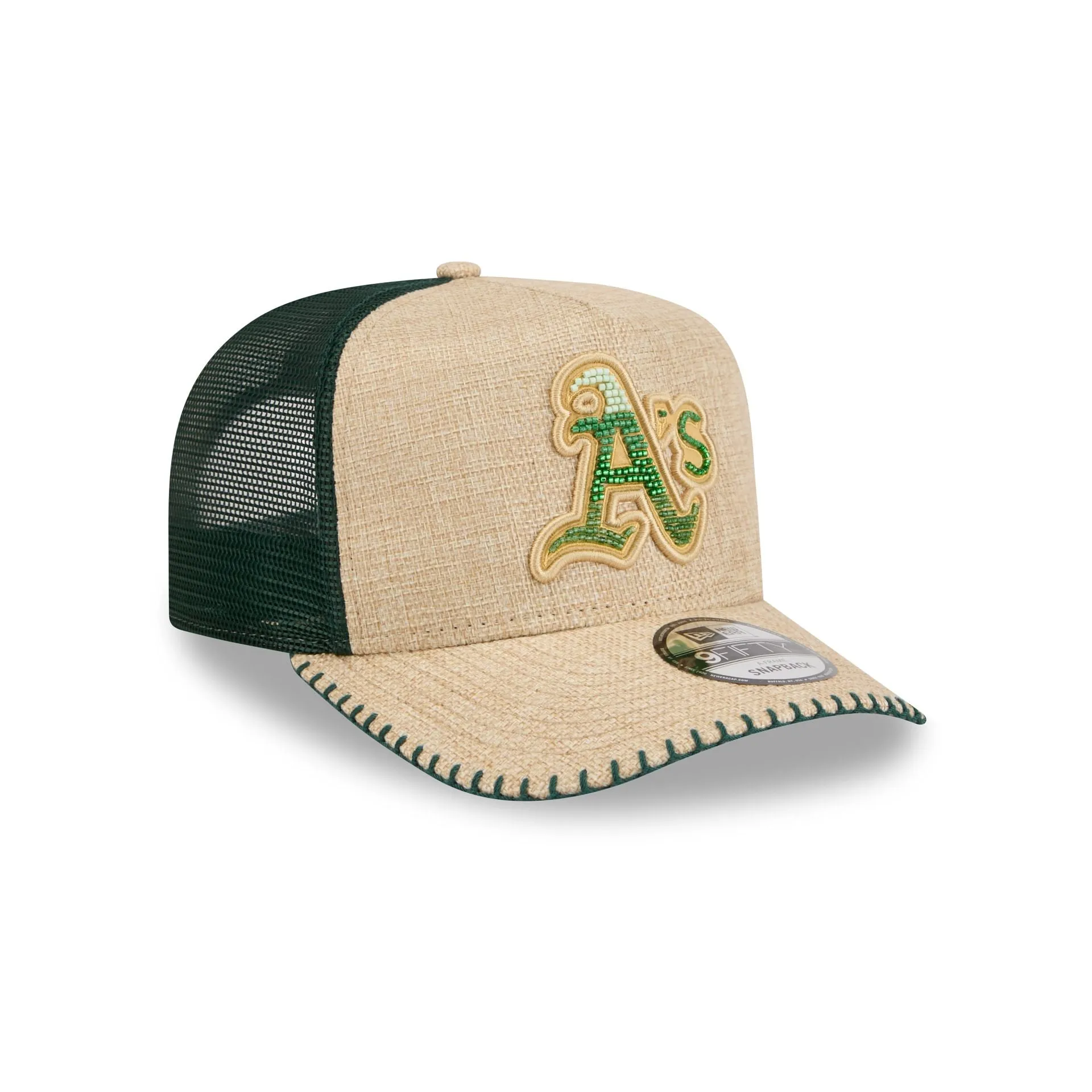 Athletics Beaded Canvas 9FIFTY A-Frame Trucker Hat sold by New Era product image thumbnail 3
