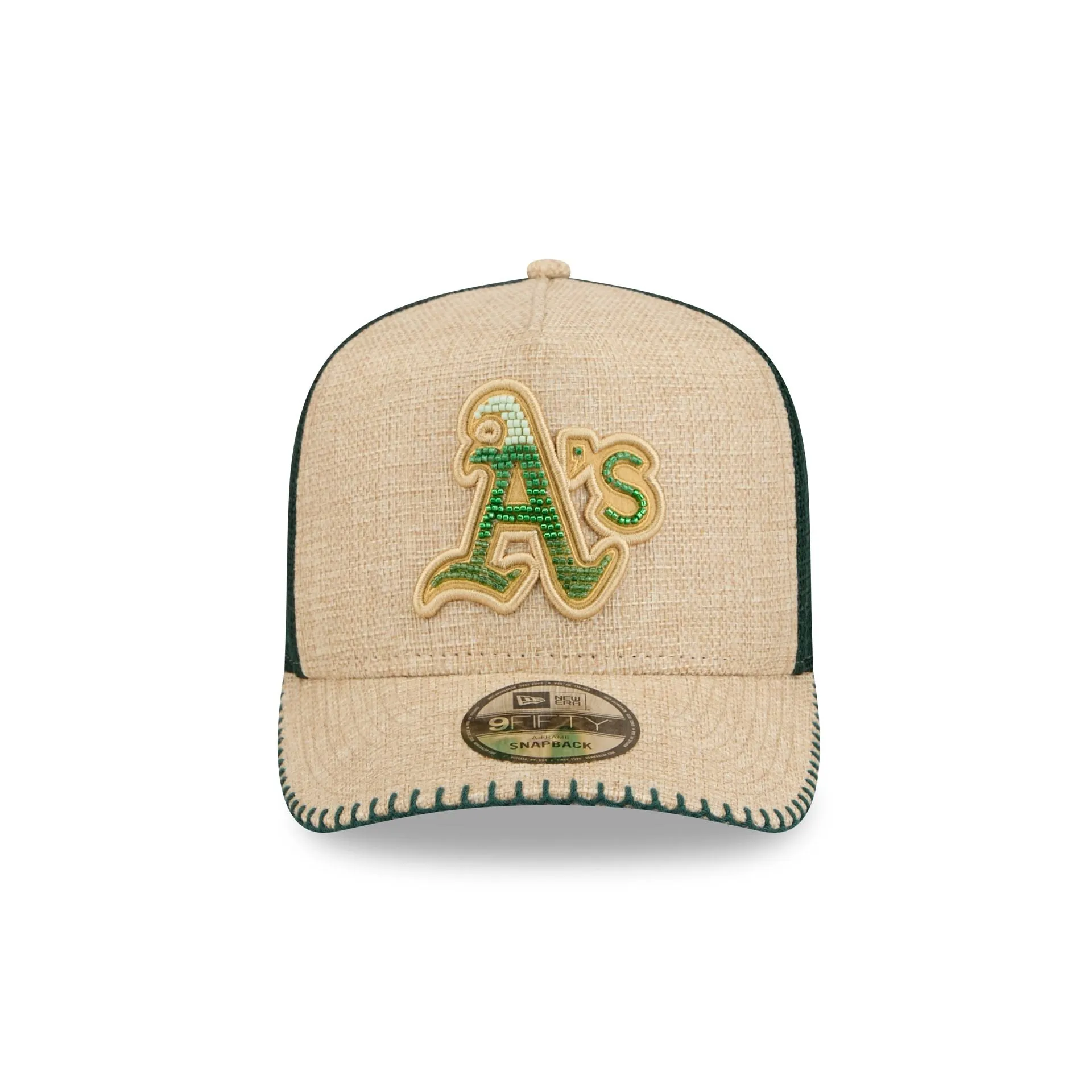 Athletics Beaded Canvas 9FIFTY A-Frame Trucker Hat sold by New Era product image thumbnail 2