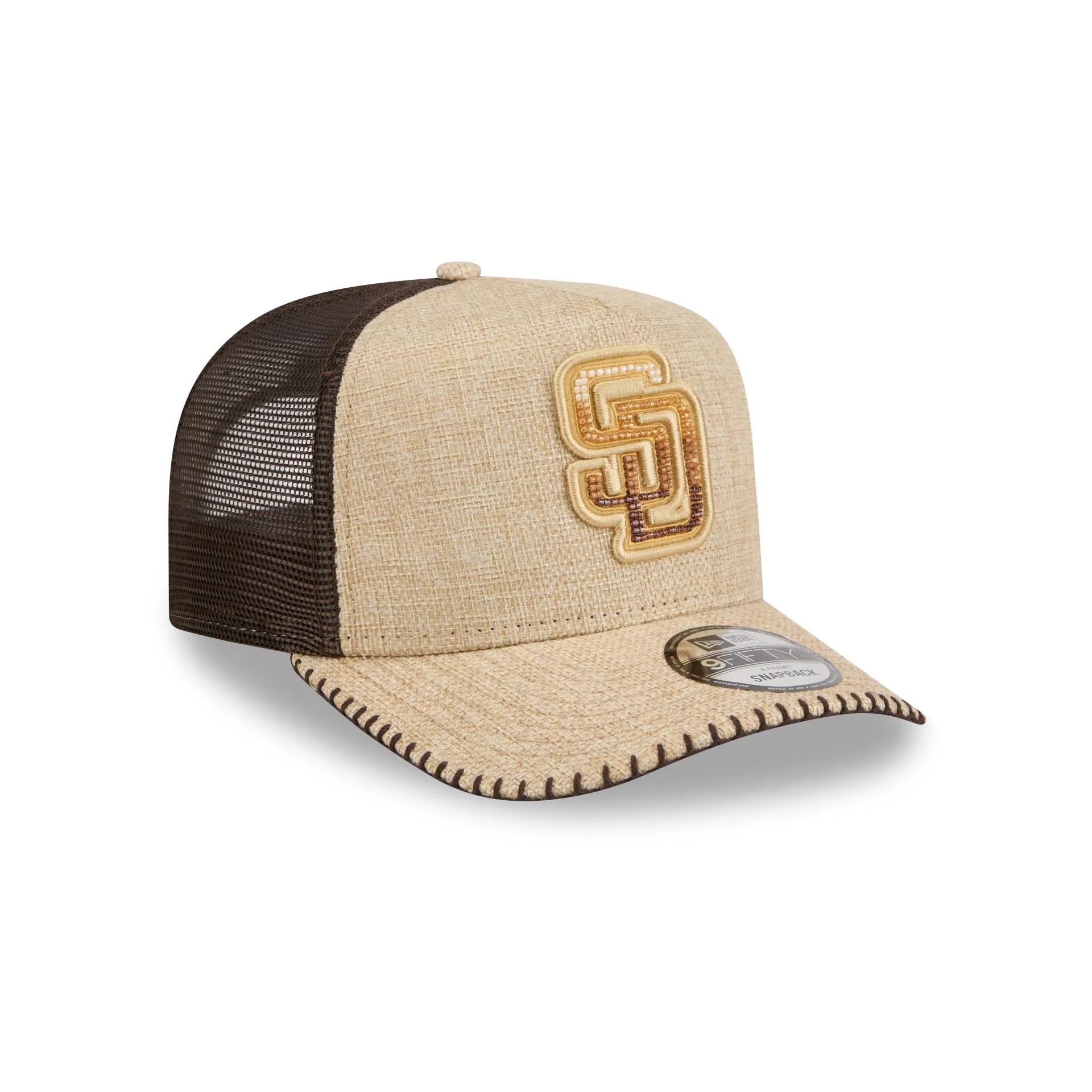 San Diego Padres Beaded Canvas 9FIFTY A-Frame Trucker Hat sold by New Era product image thumbnail 3