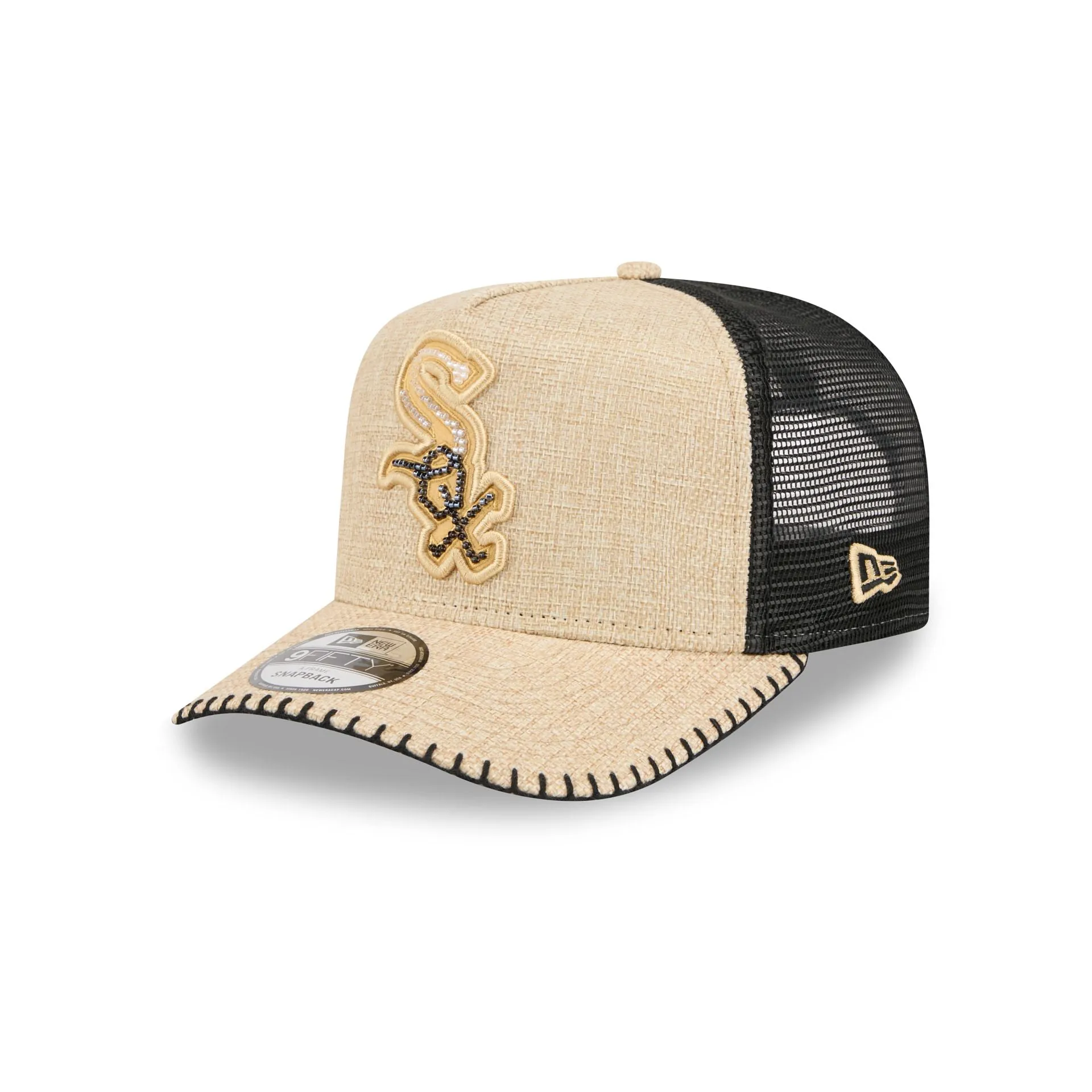 Chicago White Sox Beaded Canvas 9FIFTY A-Frame Trucker Hat sold by New Era