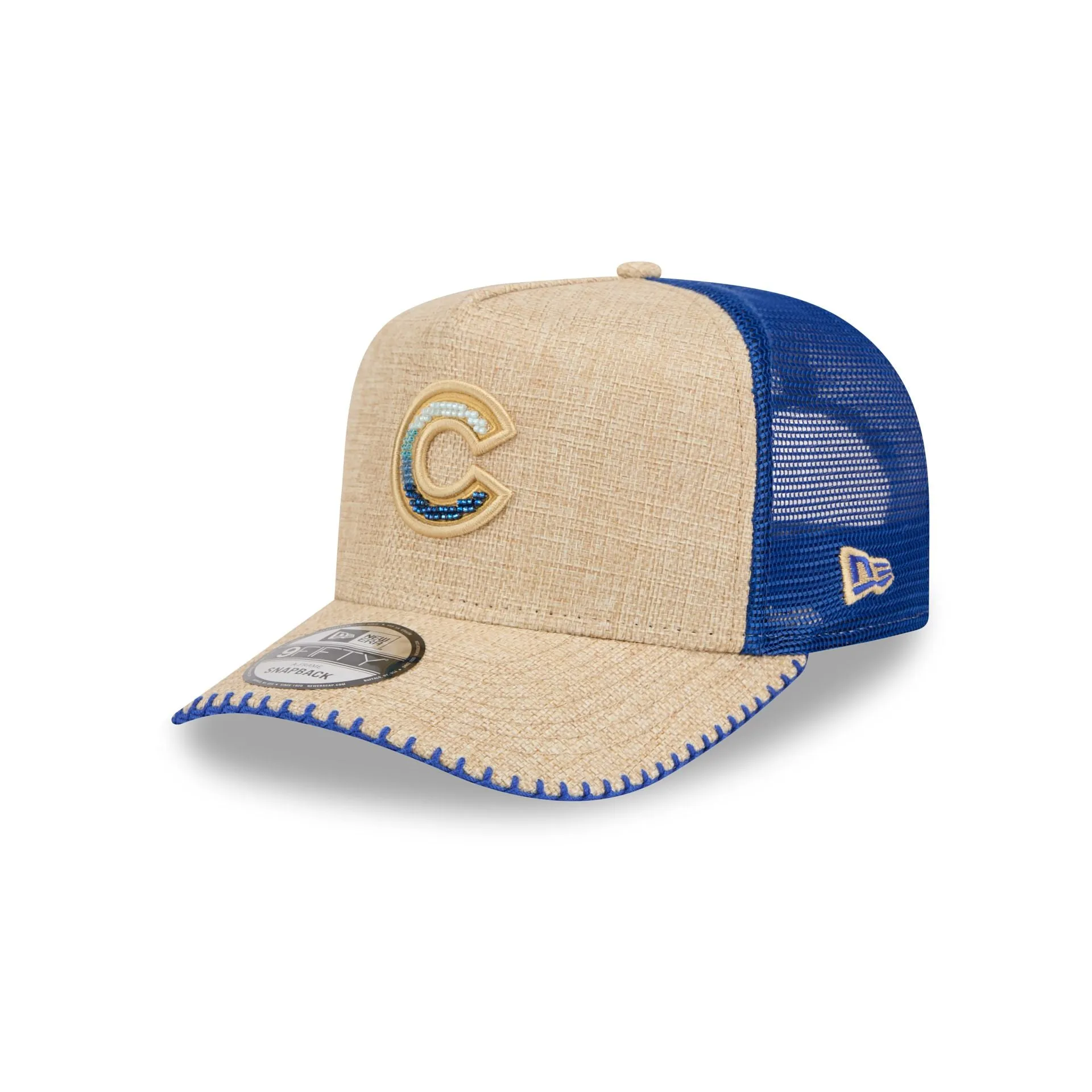 Chicago Cubs Beaded Canvas 9FIFTY A-Frame Trucker Hat sold by New Era