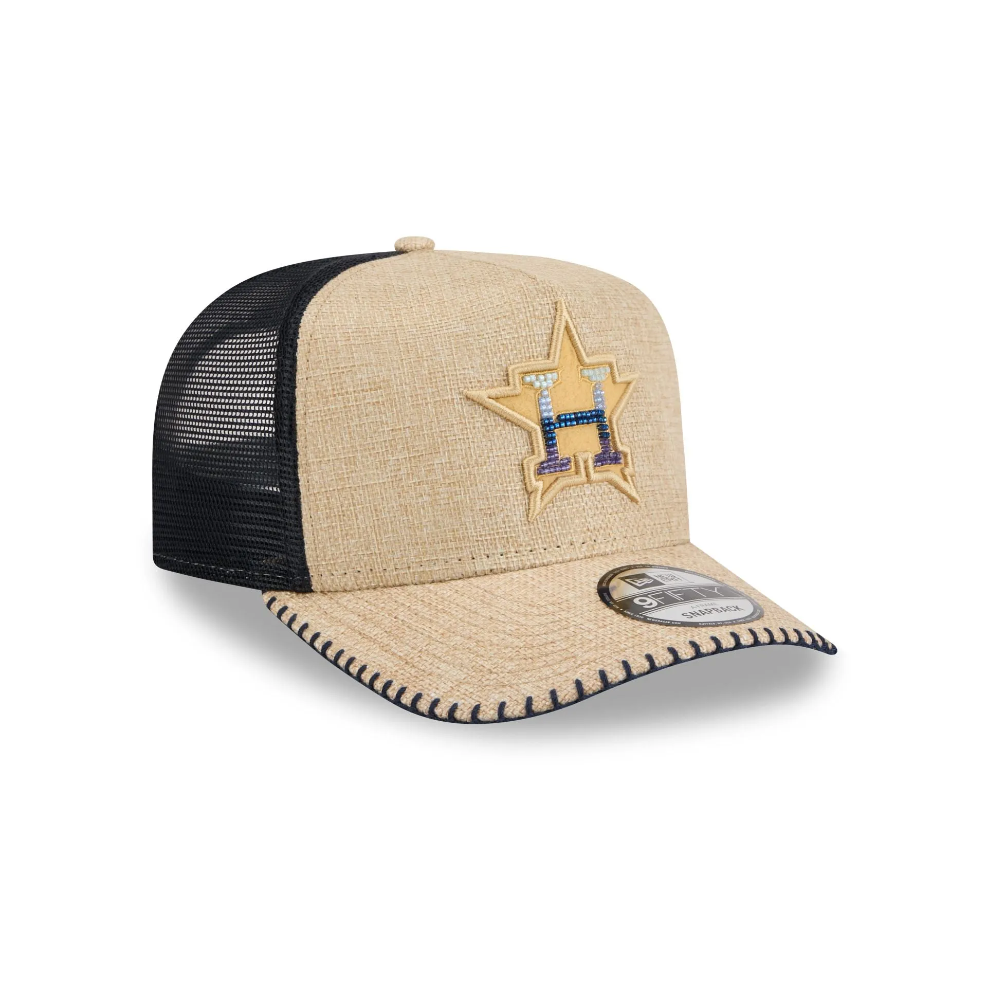 Houston Astros Beaded Canvas 9FIFTY A-Frame Trucker Hat sold by New Era product image thumbnail 3