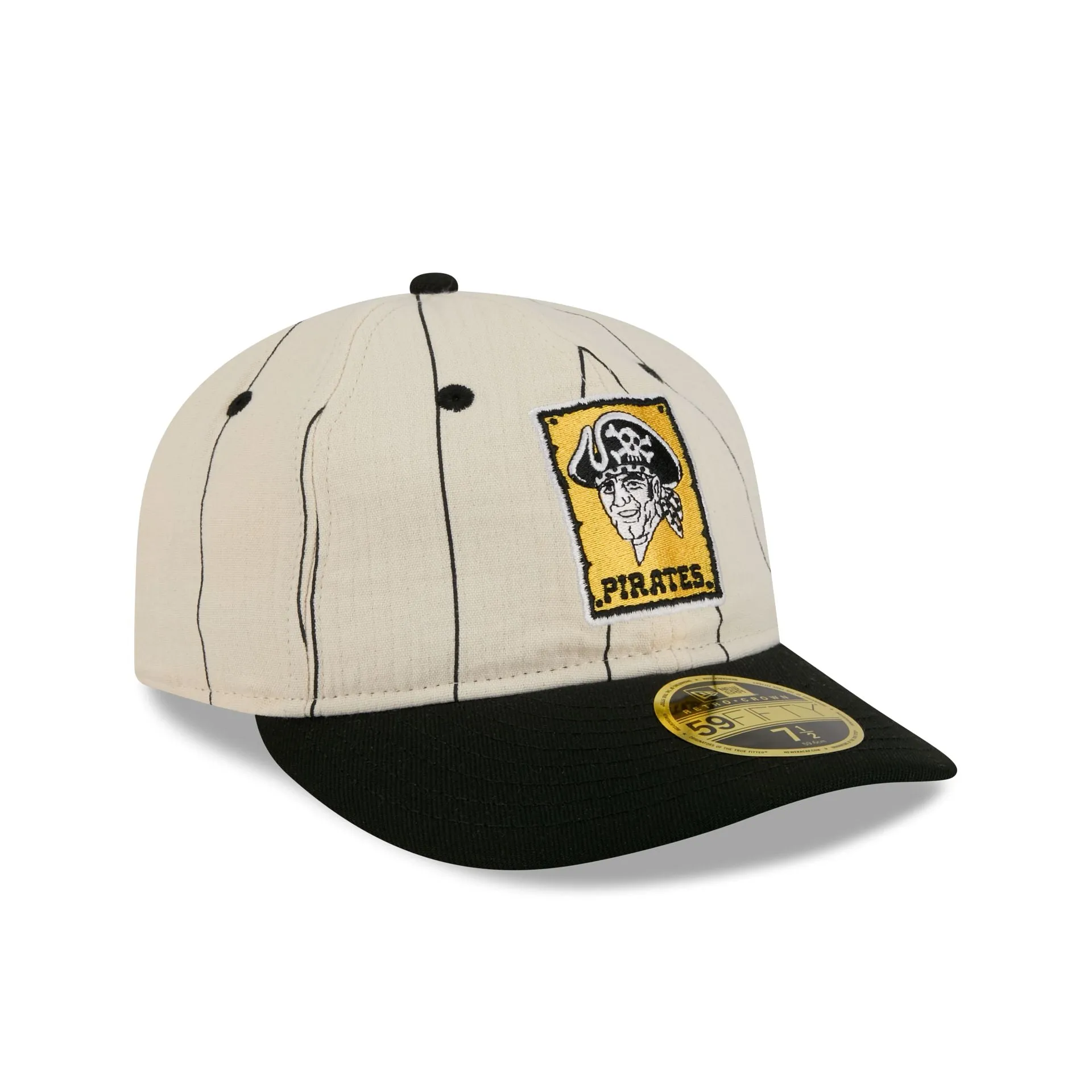 Pittsburgh Pirates Linen Pinstripe Retro Crown 59FIFTY Fitted Hat sold by New Era product image thumbnail 3