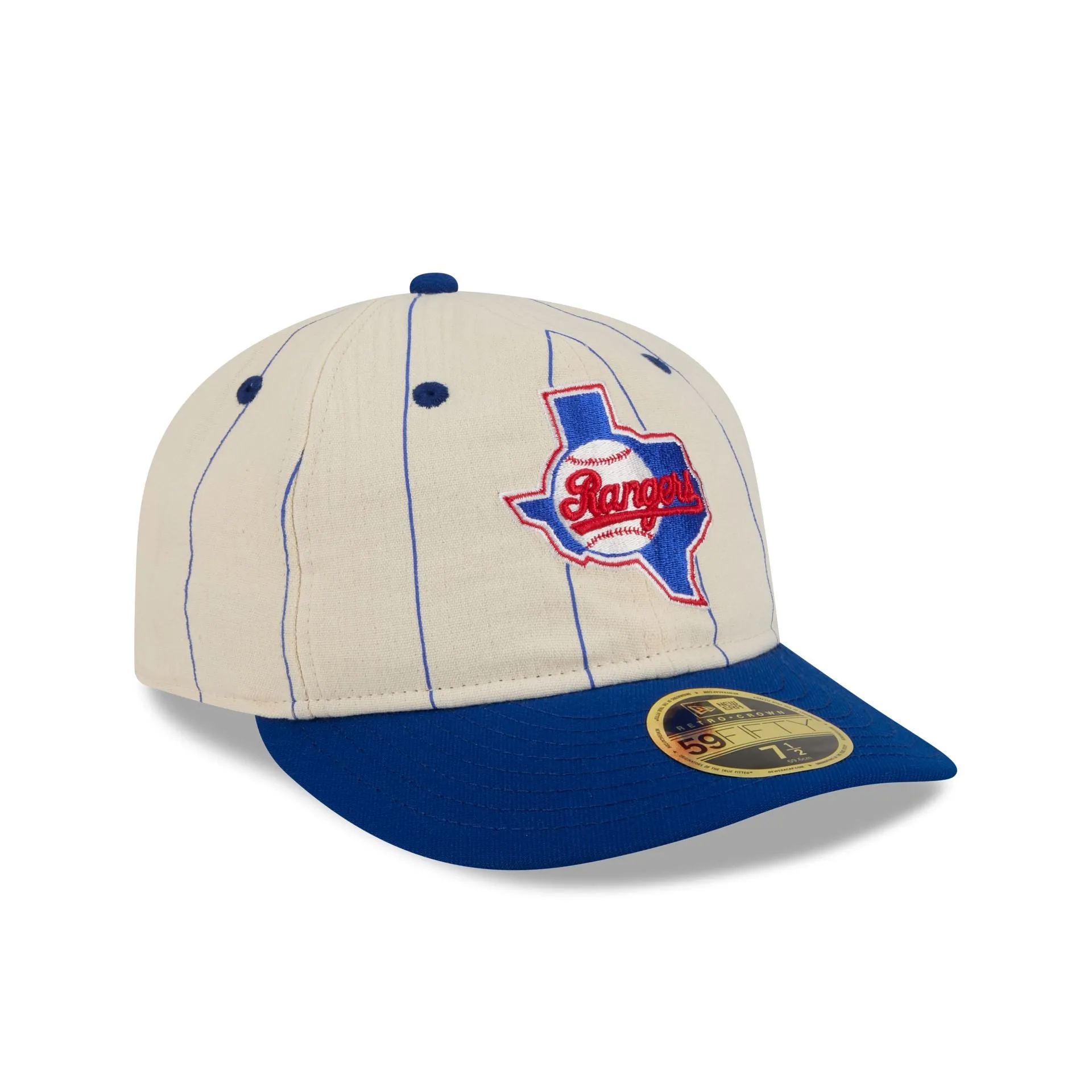 Texas Rangers Linen Pinstripe Retro Crown 59FIFTY Fitted Hat sold by New Era product image thumbnail 3