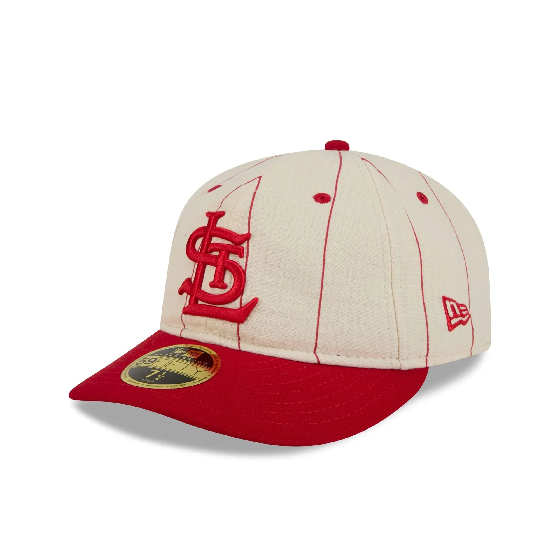 St. Louis Cardinals Linen Pinstripe Retro Crown 59FIFTY Fitted Hat sold by New Era