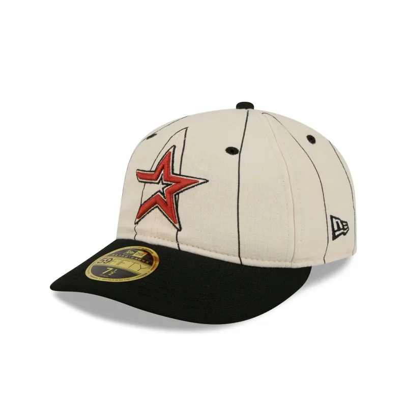 Houston Astros Linen Pinstripe Retro Crown 59FIFTY Fitted Hat made by New Era