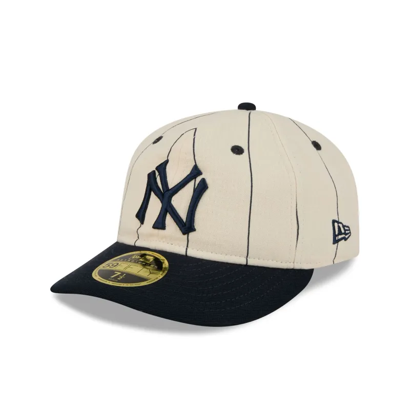 New York Yankees Linen Pinstripe Retro Crown 59FIFTY Fitted Hat made by New Era