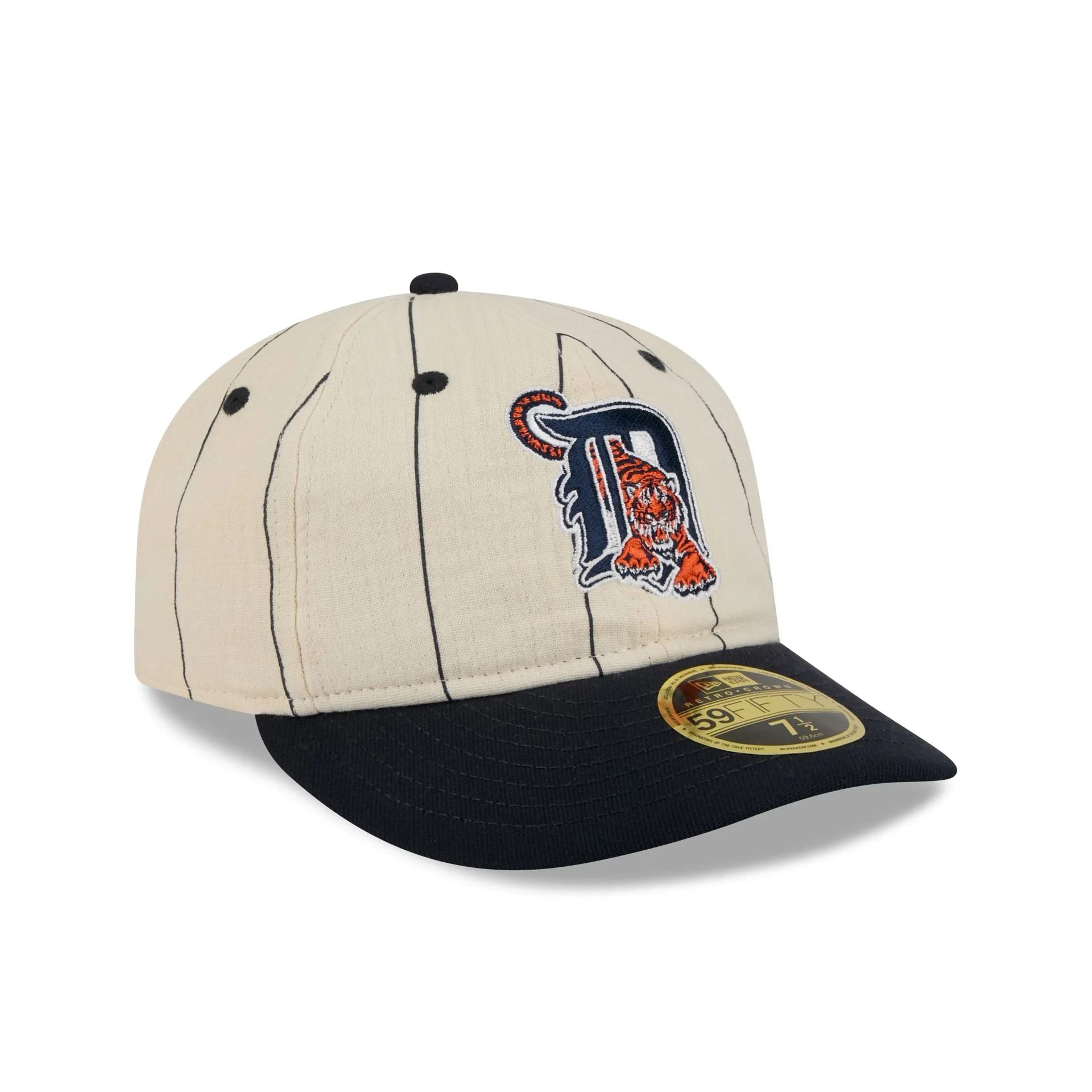 Detroit Tigers Linen Pinstripe Retro Crown 59FIFTY Fitted Hat sold by New Era product image thumbnail 3