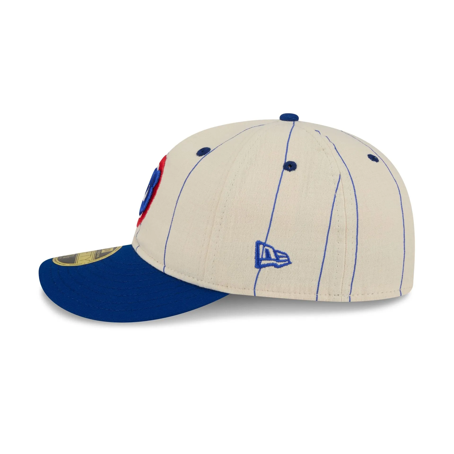Chicago Cubs Linen Pinstripe Retro Crown 59FIFTY Fitted Hat sold by New Era product image thumbnail 4