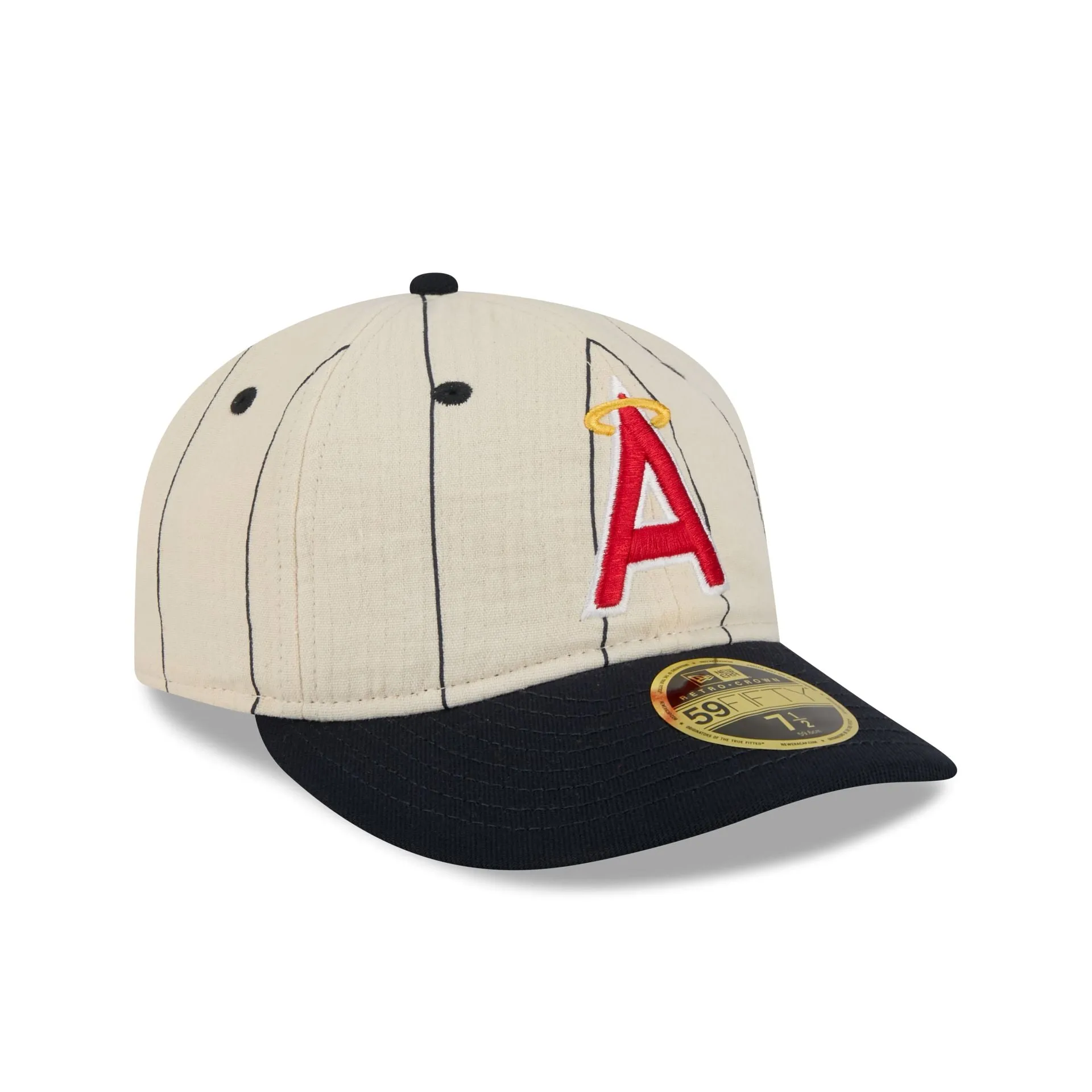 Los Angeles Angels Linen Pinstripe Retro Crown 59FIFTY Fitted Hat sold by New Era product image thumbnail 3