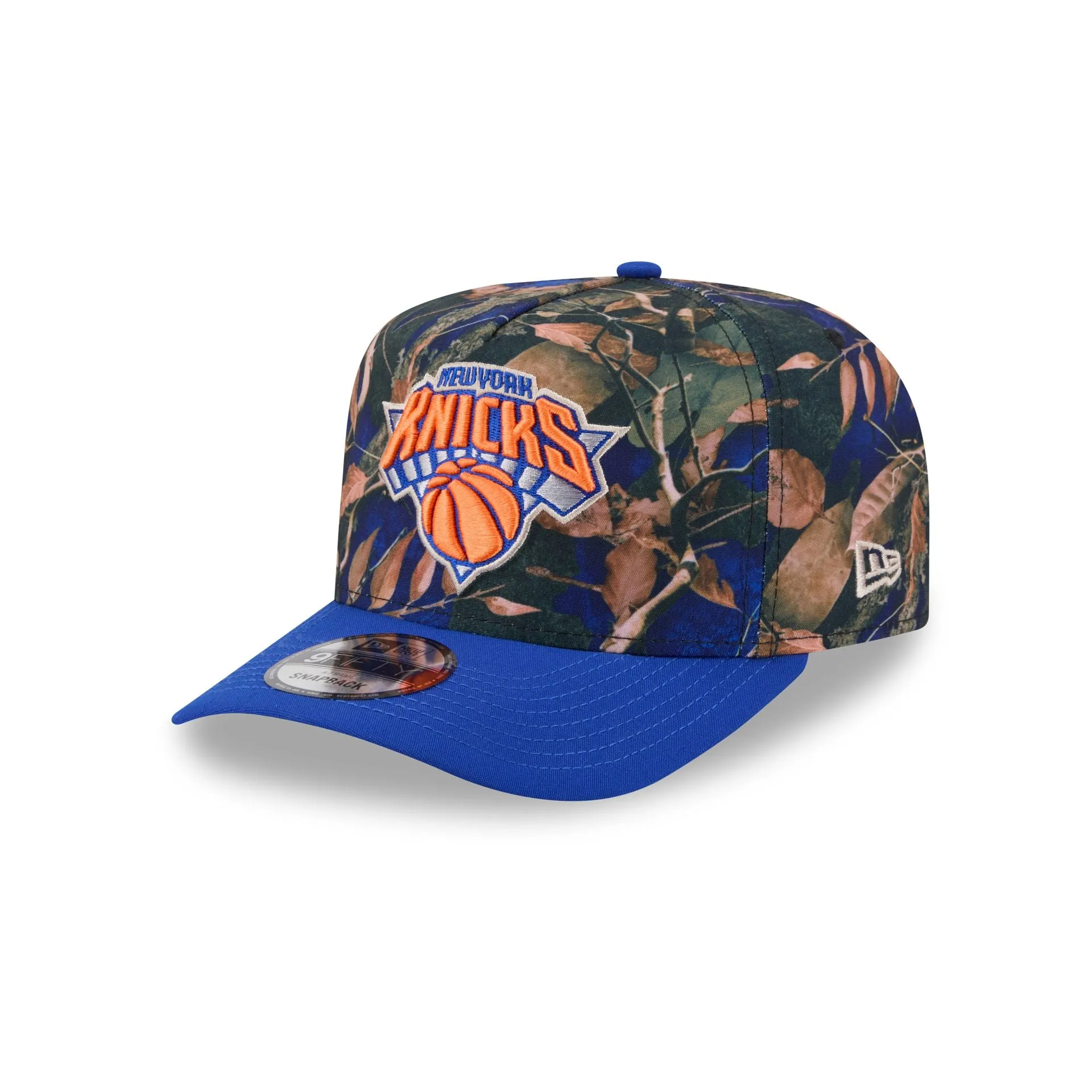 New York Knicks Leaves 9FIFTY A-Frame Snapback Hat sold by New Era