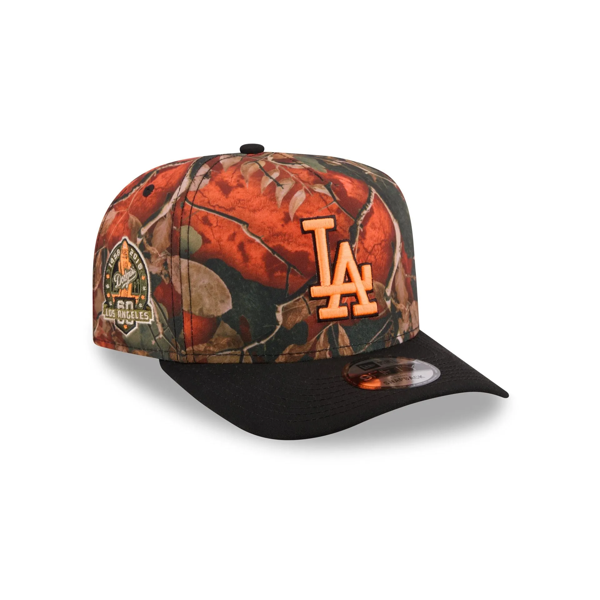 Los Angeles Dodgers Amber Leaves 9FIFTY A-Frame Snapback Hat sold by New Era