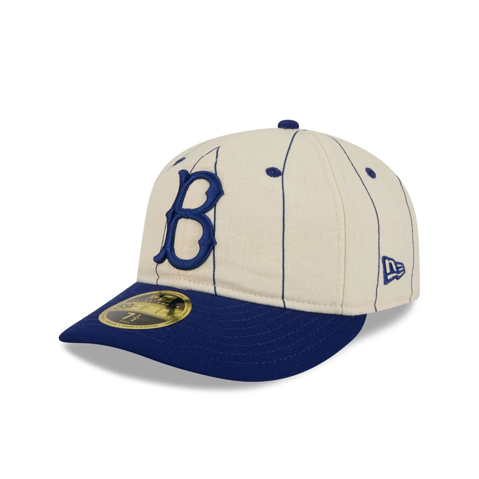 Brooklyn Dodgers Linen Pinstripe Retro Crown 59FIFTY Fitted Hat sold by New Era