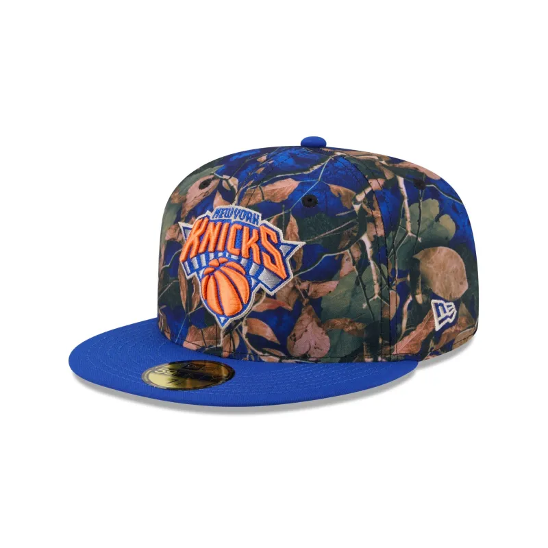 New York Knicks Leaves 59FIFTY Fitted Hat made by New Era