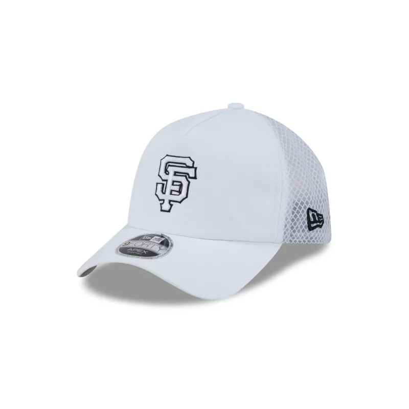 San Francisco Giants 2026 Batting Practice White 9FORTY APEX Trucker Hat made by New Era