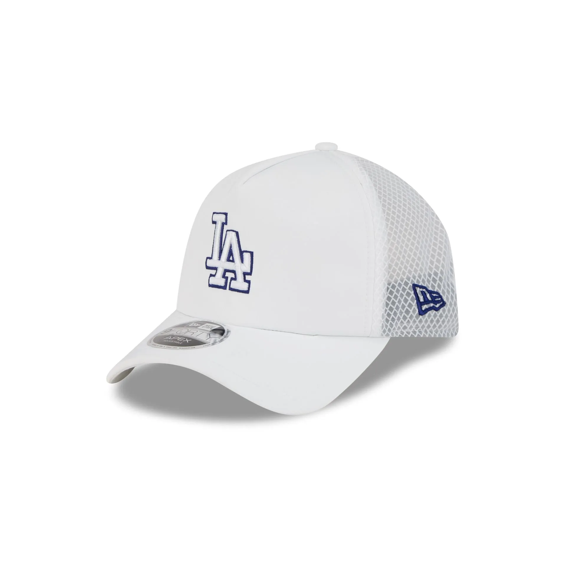 Los Angeles Dodgers 2026 Batting Practice White 9FORTY APEX Trucker Hat sold by New Era