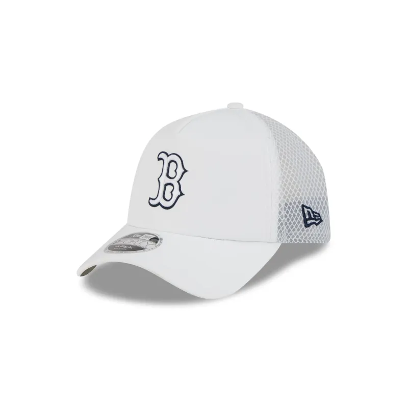 Boston Red Sox 2026 Batting Practice White 9FORTY APEX Trucker Hat made by New Era